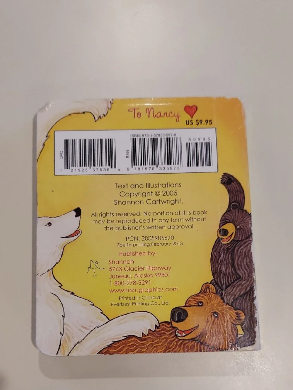 Alaska's ABC Bears - Kids Board Book